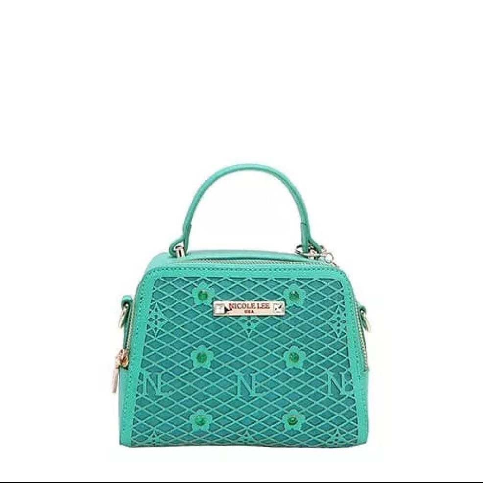 Lucy Vegan Geometric Pattern Structured Handbag