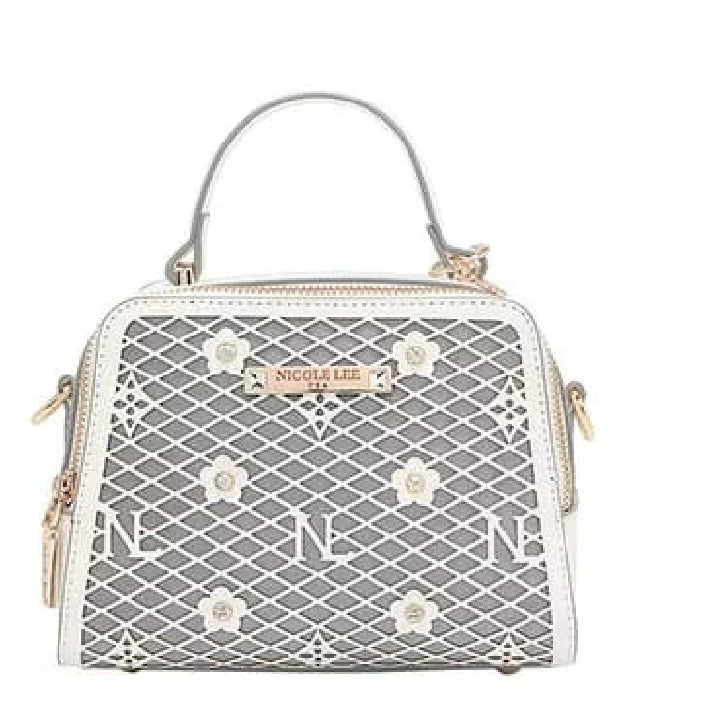 Lucy Vegan Geometric Pattern Structured Handbag