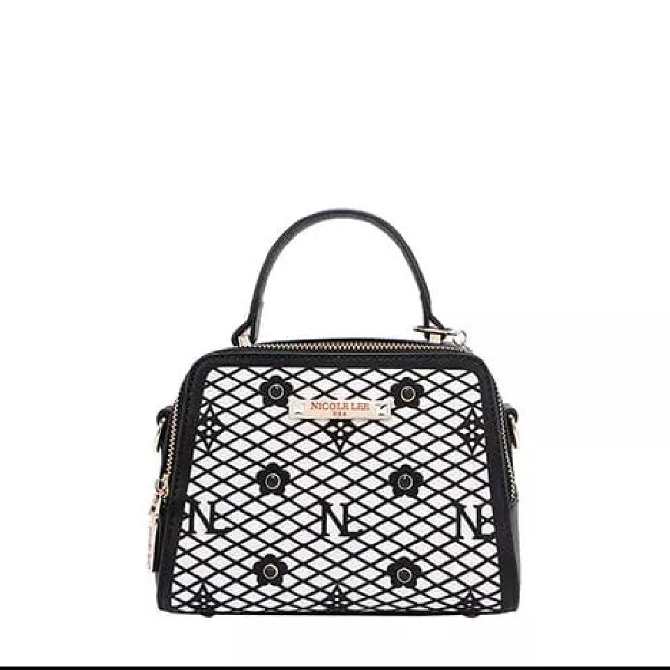 Lucy Vegan Geometric Pattern Structured Handbag