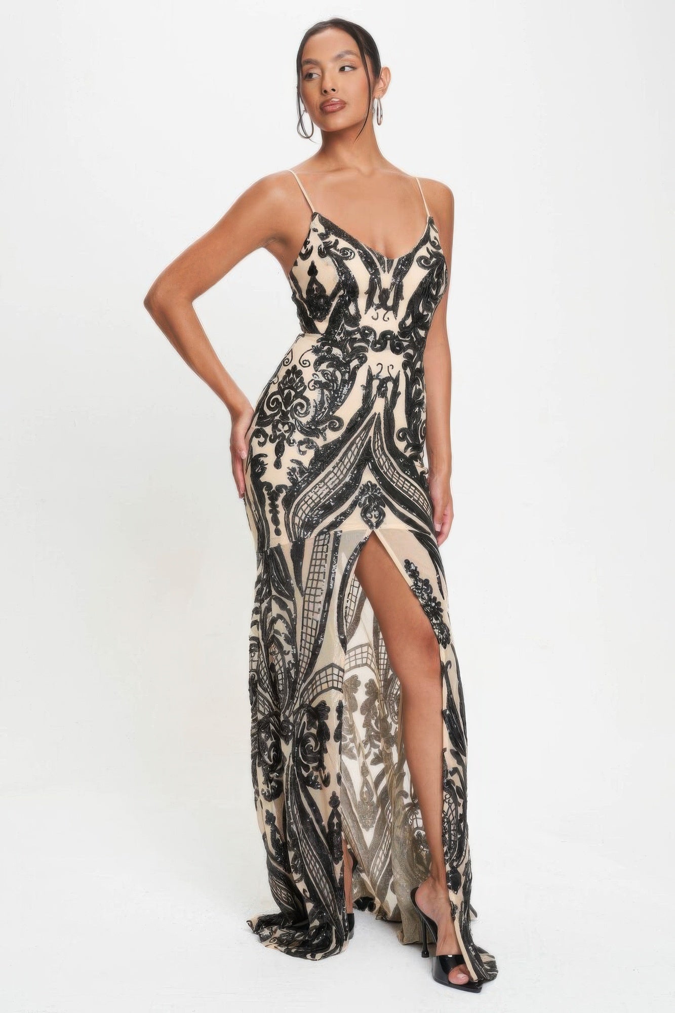 Art Couture Sequins Maxi Dress - KAM Family Botanics