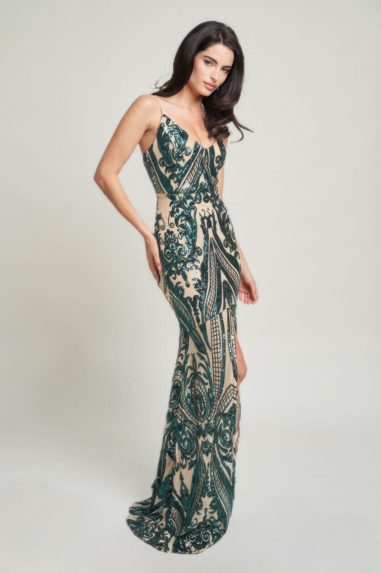 Art Couture Sequins Maxi Dress - KAM Family Botanics