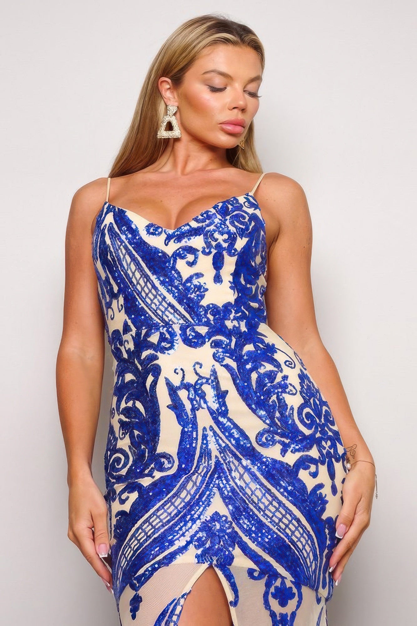 Art Couture Sequins Maxi Dress - KAM Family Botanics