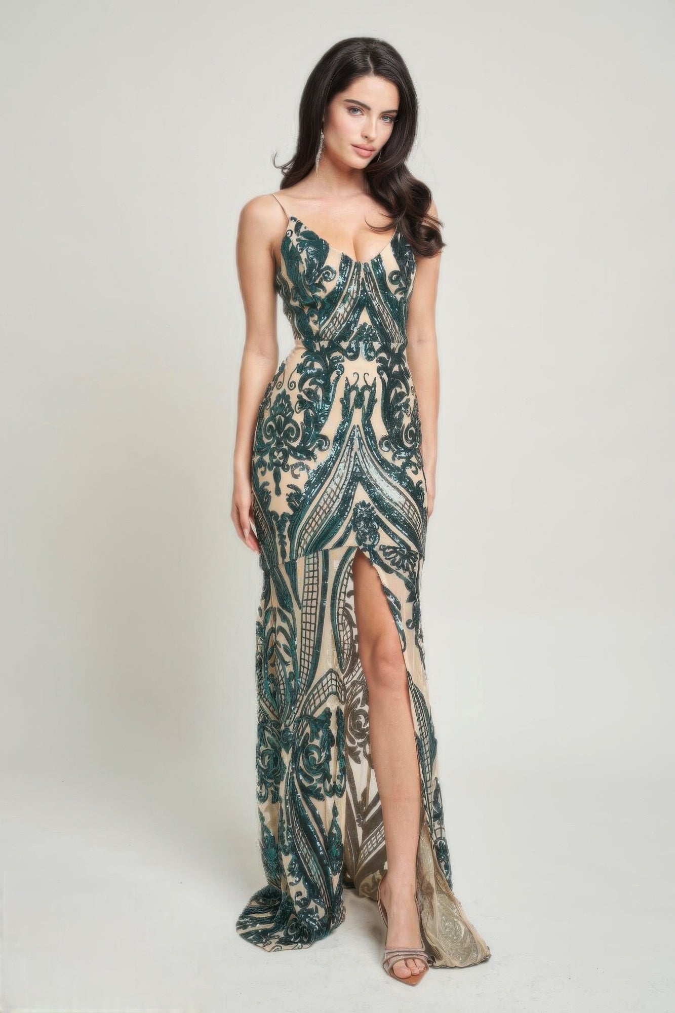 Art Couture Sequins Maxi Dress - KAM Family Botanics