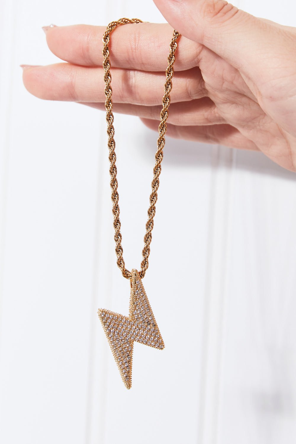 Brazen Lightning Pendant Necklace - KAM Family Botanics By Kesha