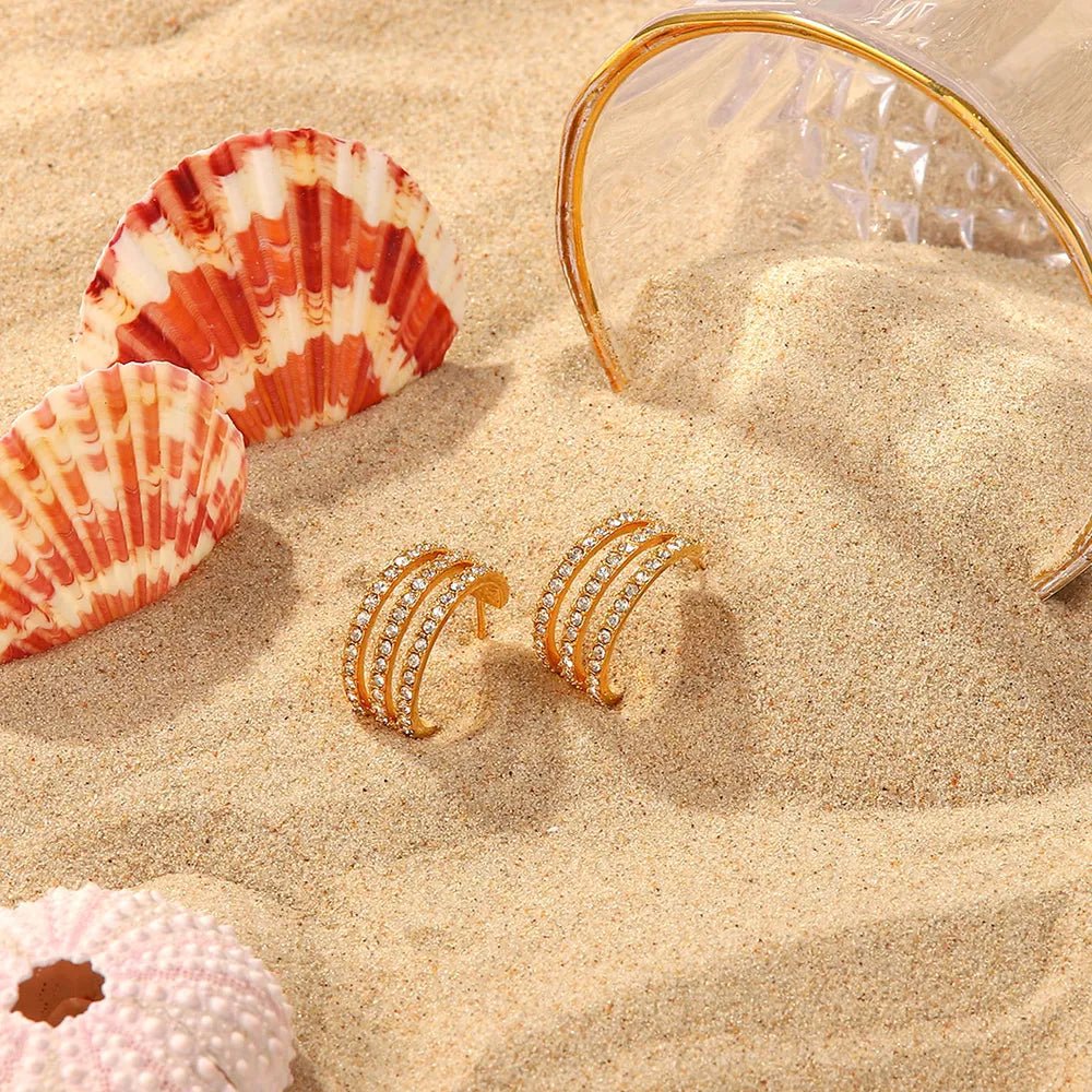 Classic Shine Hoop earrings - KAM Family Botanics By Kesha