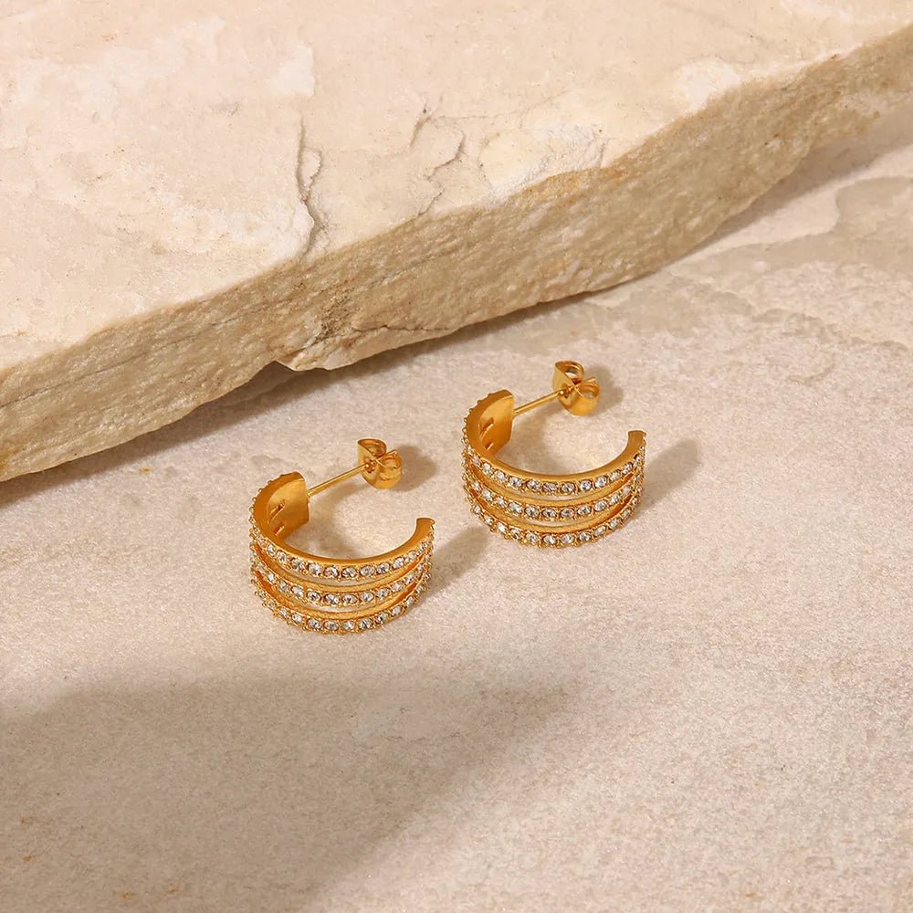 Classic Shine Hoop earrings - KAM Family Botanics By Kesha