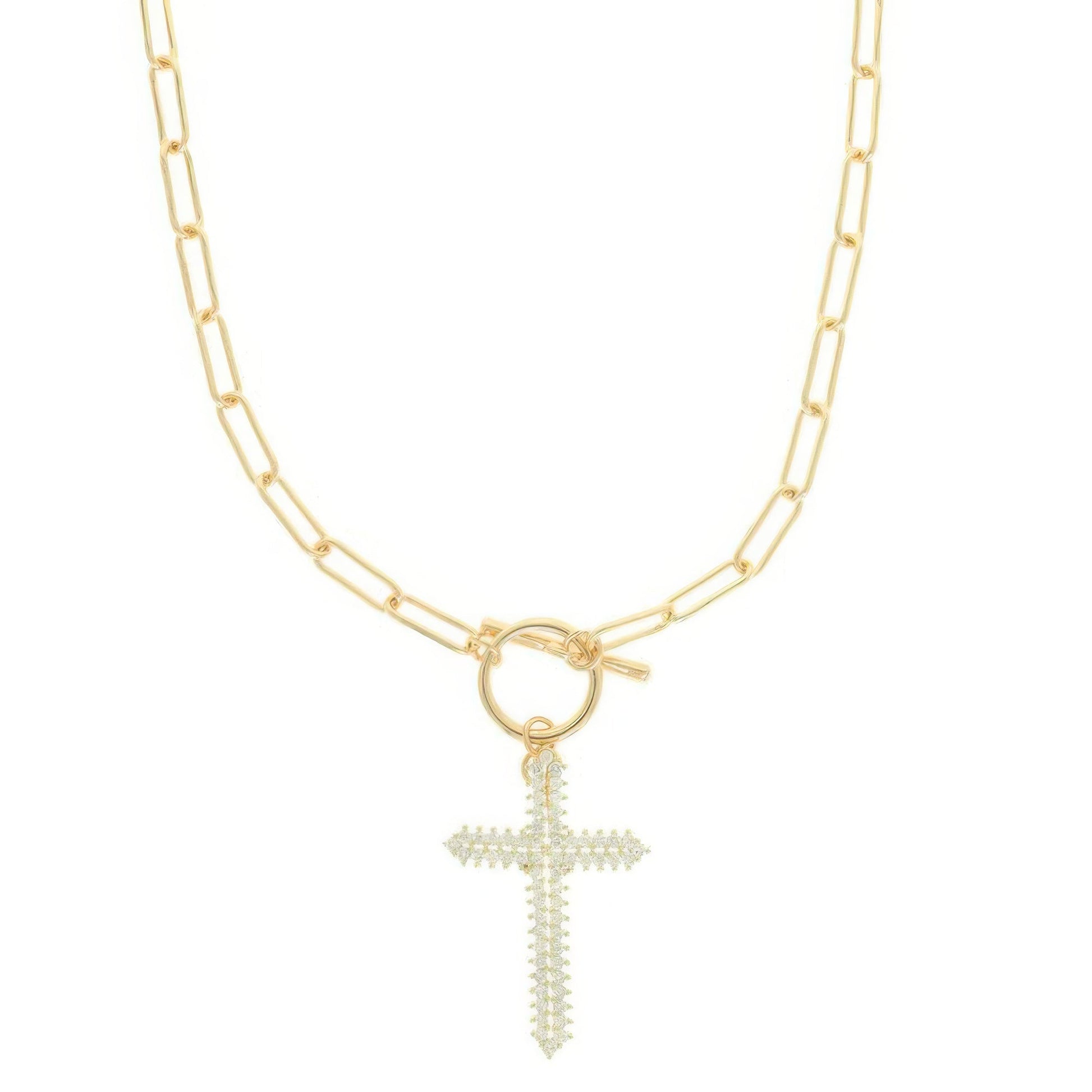 Cross Pendant Toggle Necklace - KAM Family Botanics