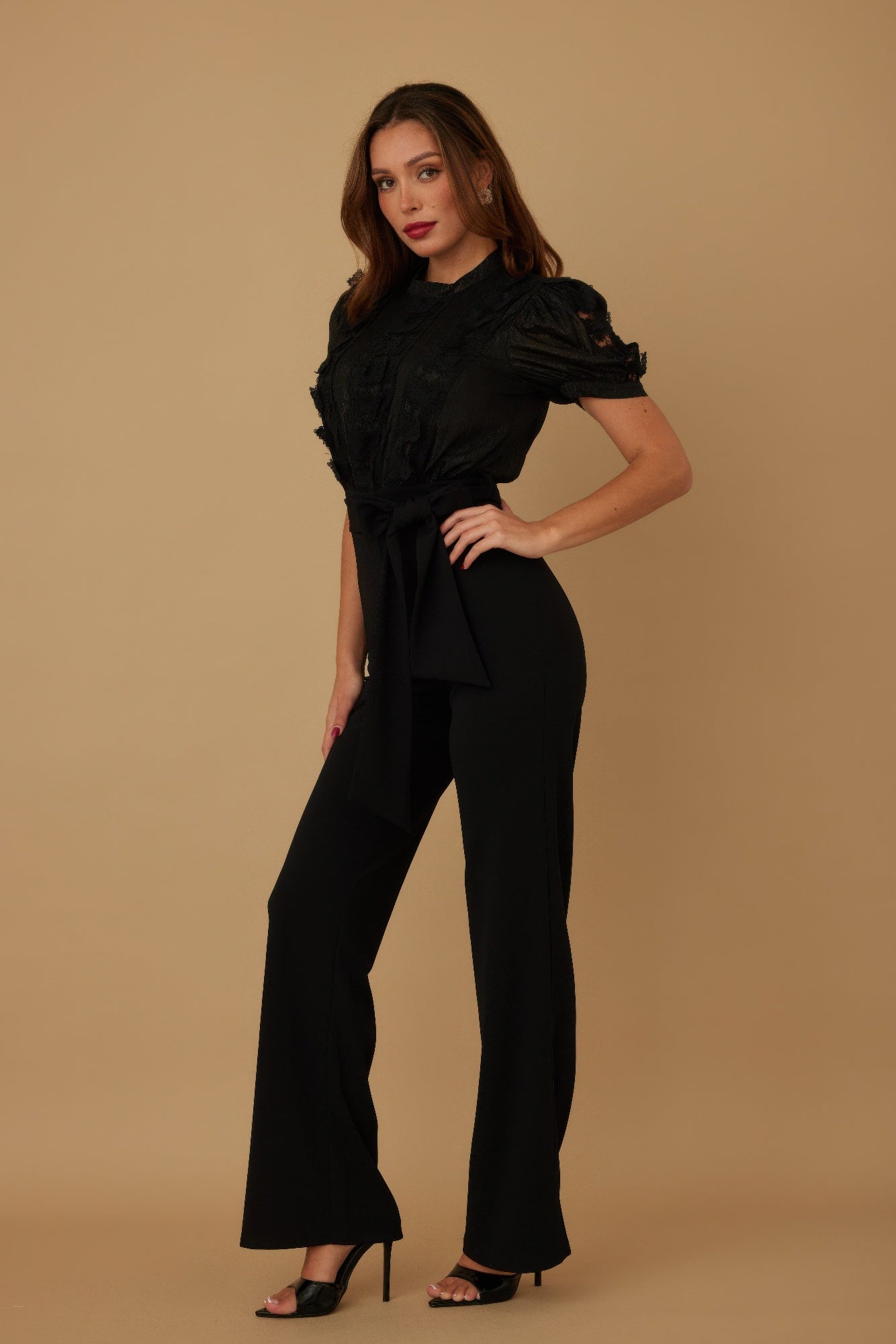 Delicate Butterfly Sheer Pattern Jumpsuit - KAM Family Botanics