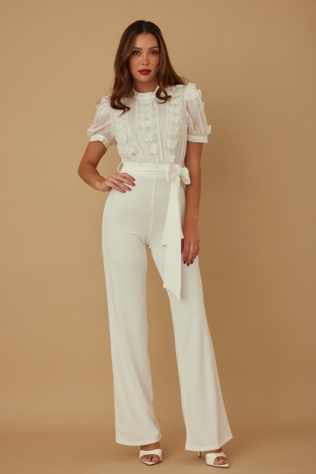 Delicate Butterfly Sheer Pattern Jumpsuit - KAM Family Botanics