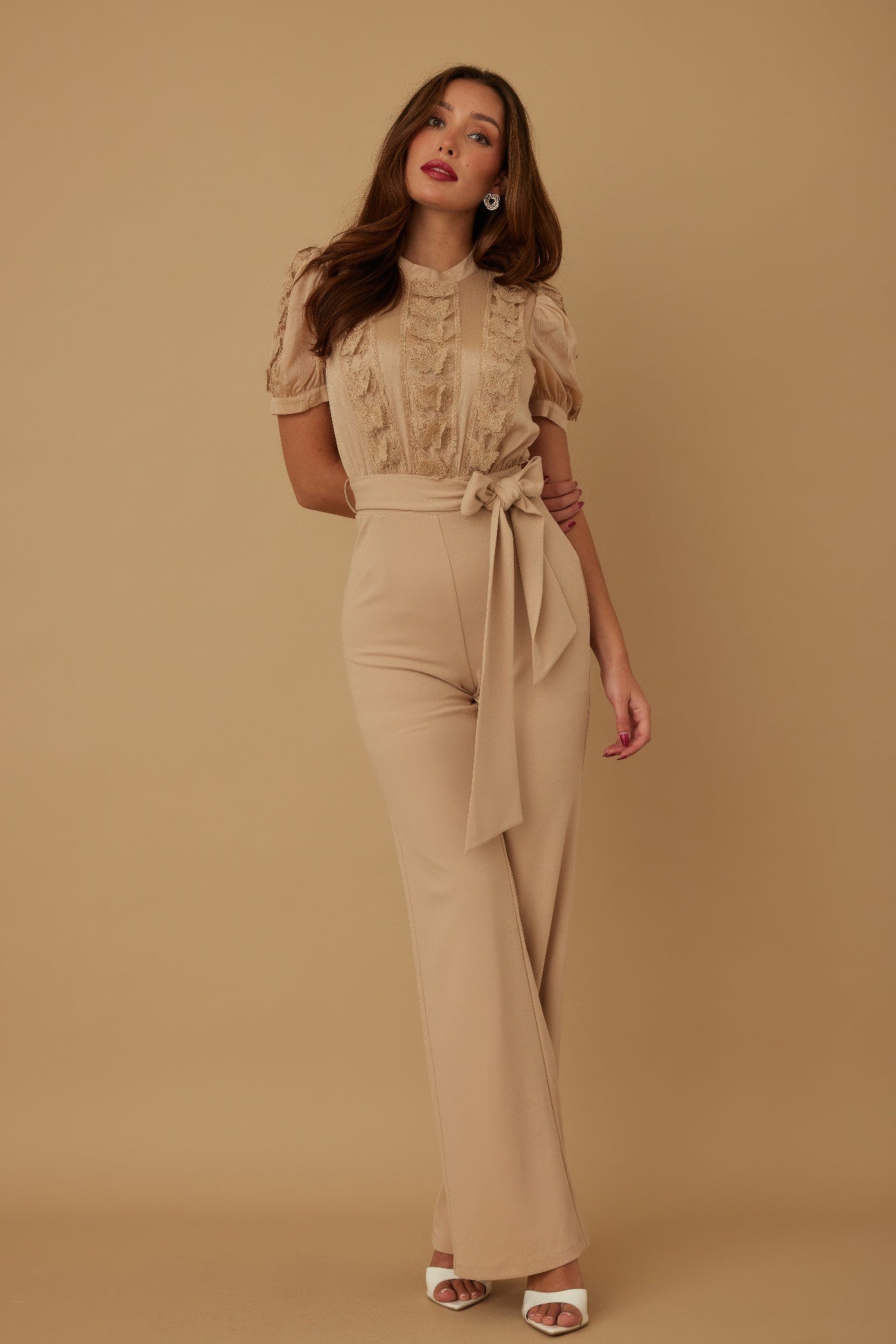 Delicate Butterfly Sheer Pattern Jumpsuit - KAM Family Botanics