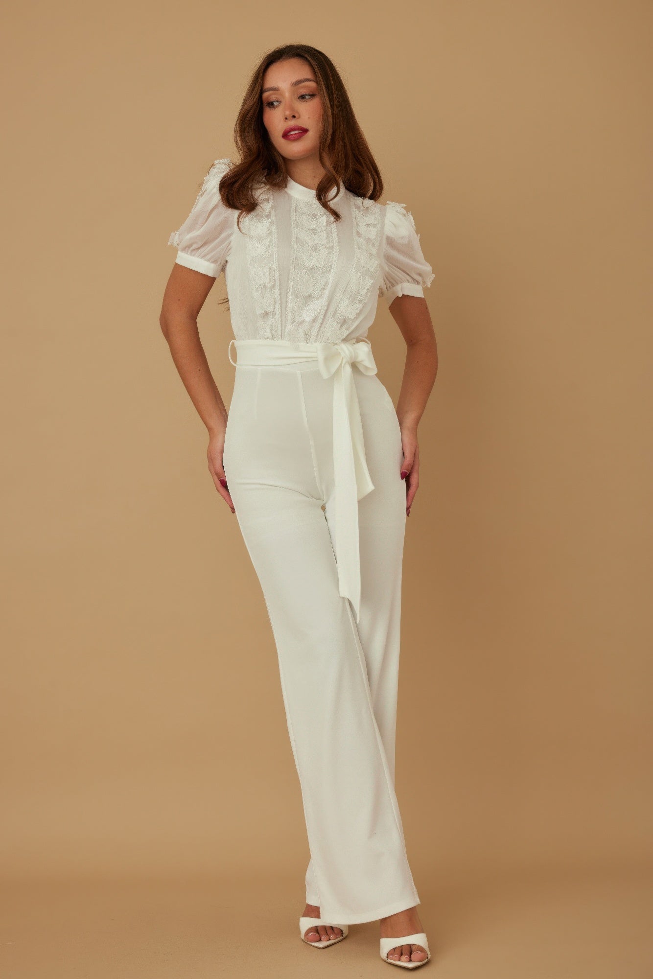Delicate Butterfly Sheer Pattern Jumpsuit - KAM Family Botanics