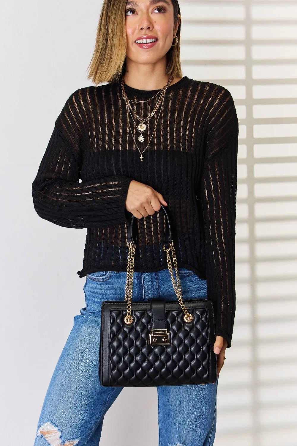 Fashionable Textures Handbag - KAM Family Botanics By Kesha