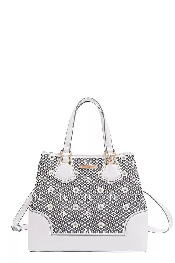 Fashionista Monogram Pattern Handbag - KAM Family Botanics By Kesha