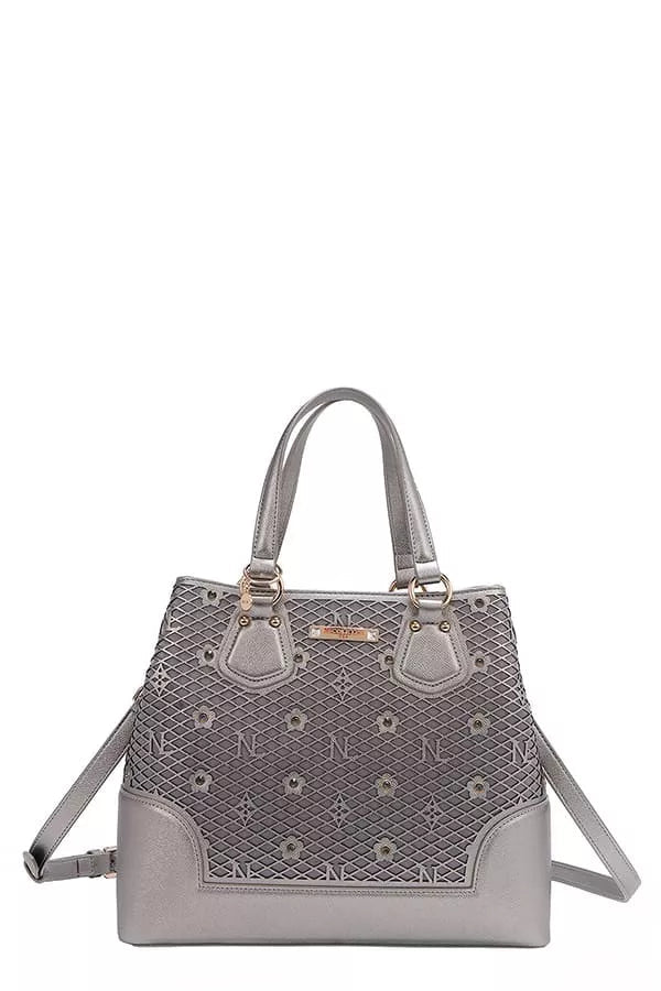 Fashionista Monogram Pattern Handbag - KAM Family Botanics By Kesha