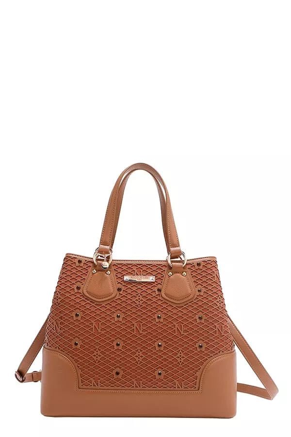Fashionista Monogram Pattern Handbag - KAM Family Botanics By Kesha