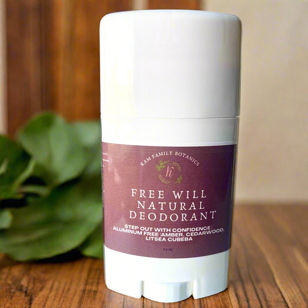 Free Will Natural Deodorant 2.5 oz Amber blend Fall/Winter Edition - KAM Family Botanics By Kesha