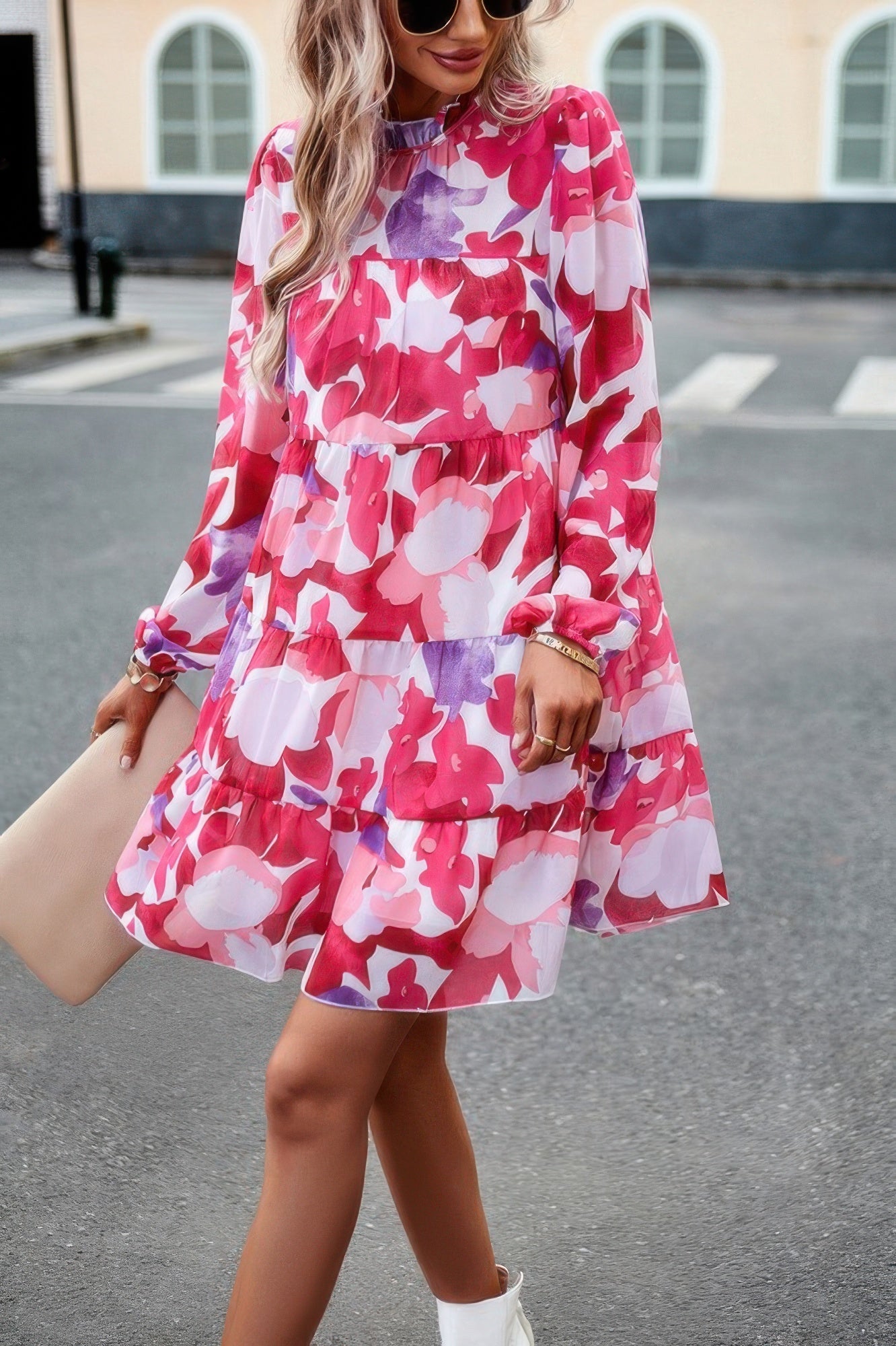 Girlish and Prissy Ruffle Midi Dress - KAM Family Botanics