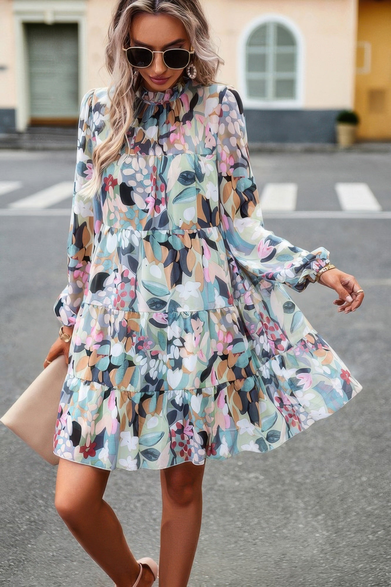 Girlish and Prissy Ruffle Midi Dress - KAM Family Botanics