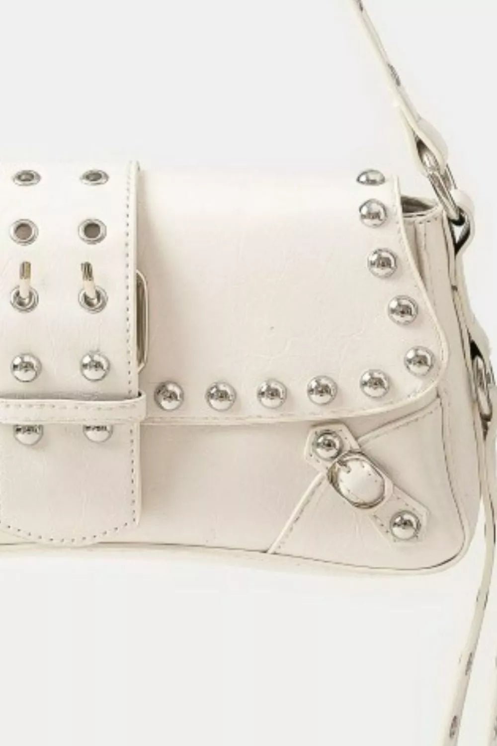 Glossy Rivet Trim Shoulder Bag - KAM Family Botanics