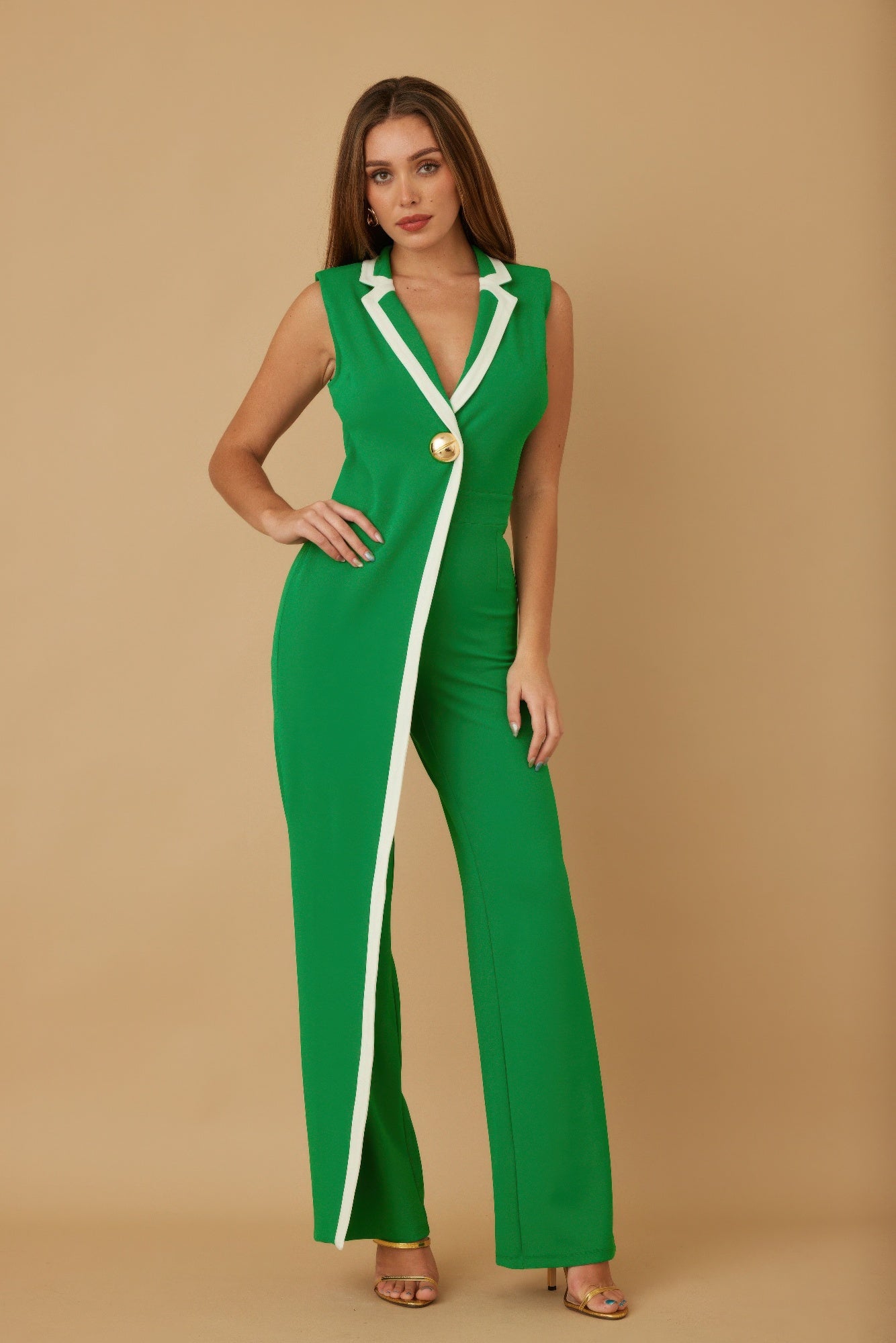 Golden Bell Beauty Button Jumpsuit - KAM Family Botanics