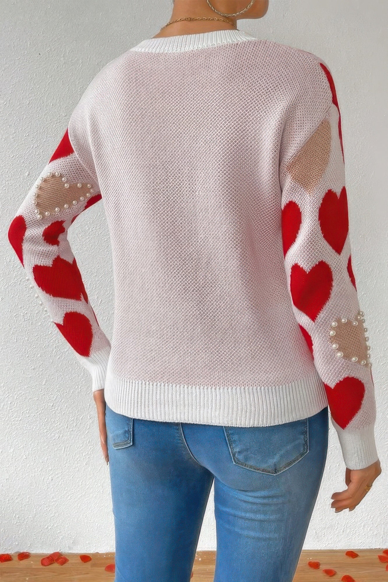 Hearts & Pearls Knit Sweater - KAM Family Botanics