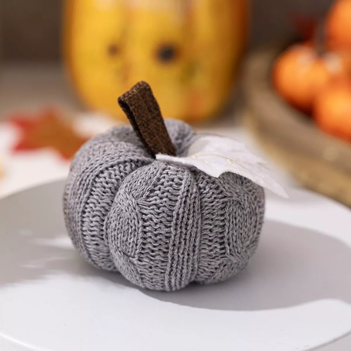 Knitted Pumpkin Decorative Ornaments - KAM Family Botanics