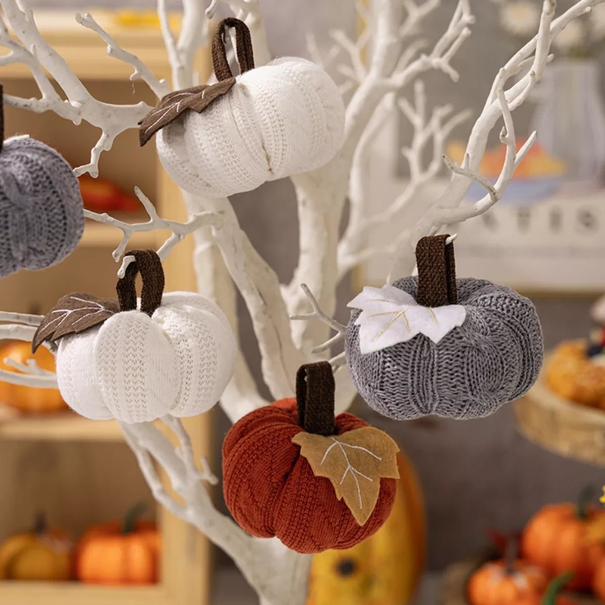 Knitted Pumpkin Decorative Ornaments - KAM Family Botanics