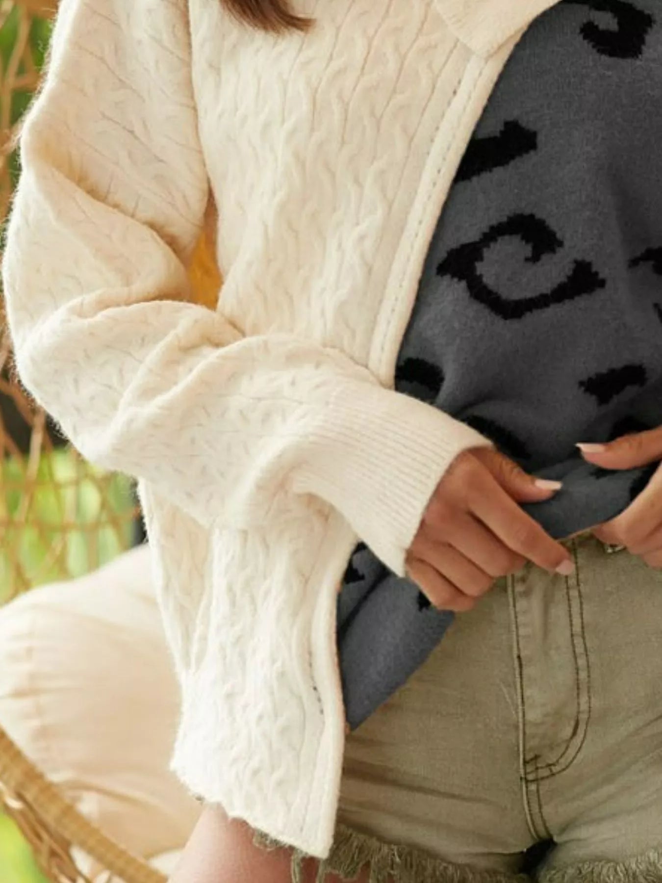 Lateral Move Asymmetrical Sweater - KAM Family Botanics