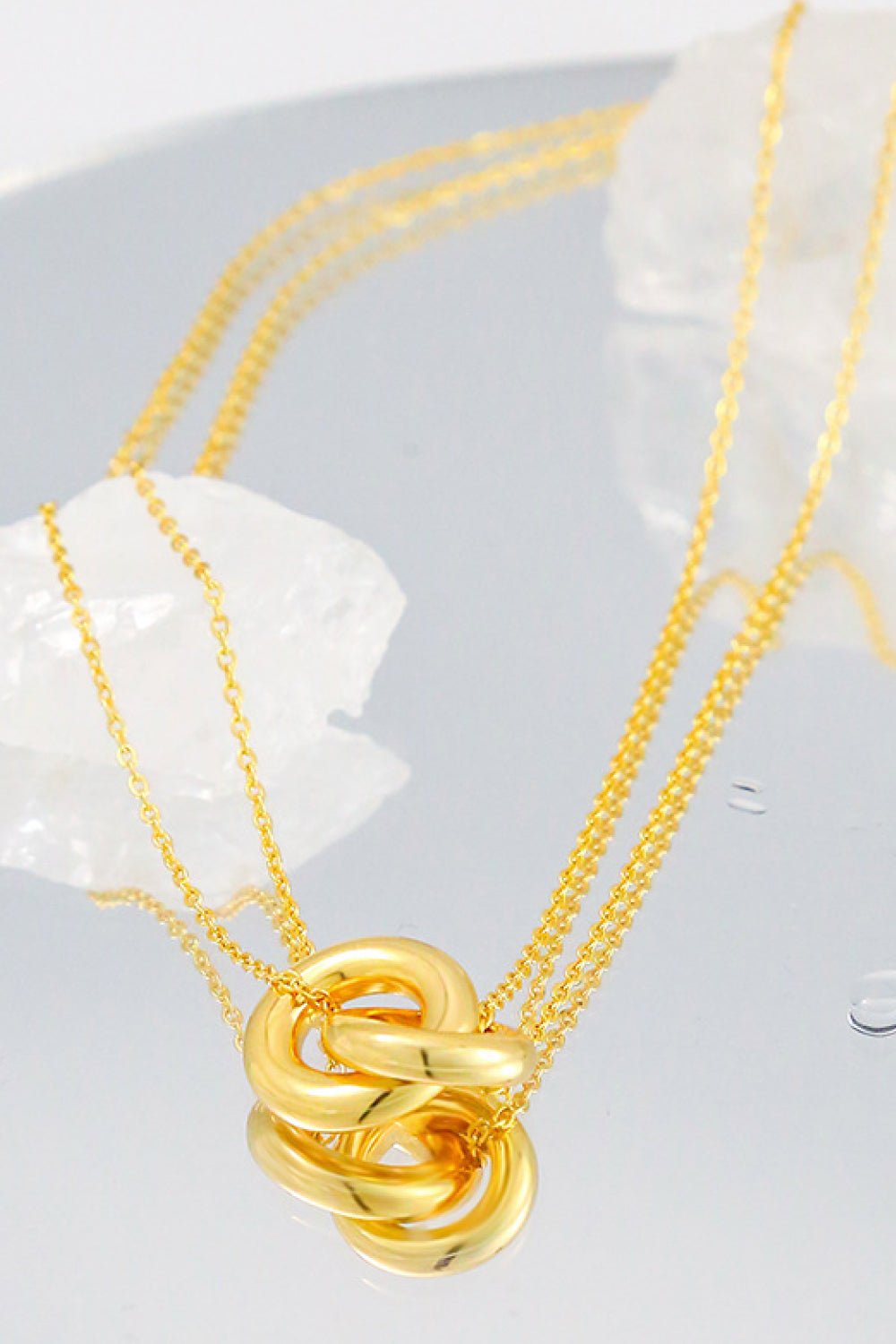 Linked Ring Pendant Chain Necklace - KAM Family Botanics By Kesha