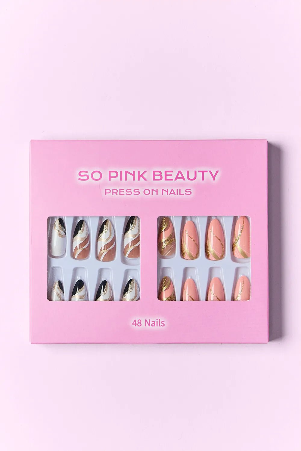 Marbleized Soft Girl Press On Nails 2 Packs - KAM Family Botanics By Kesha