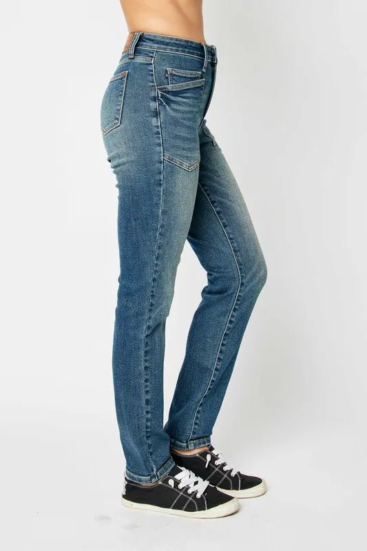 Mid Wash High Waist Skinny Jeans - KAM Family Botanics