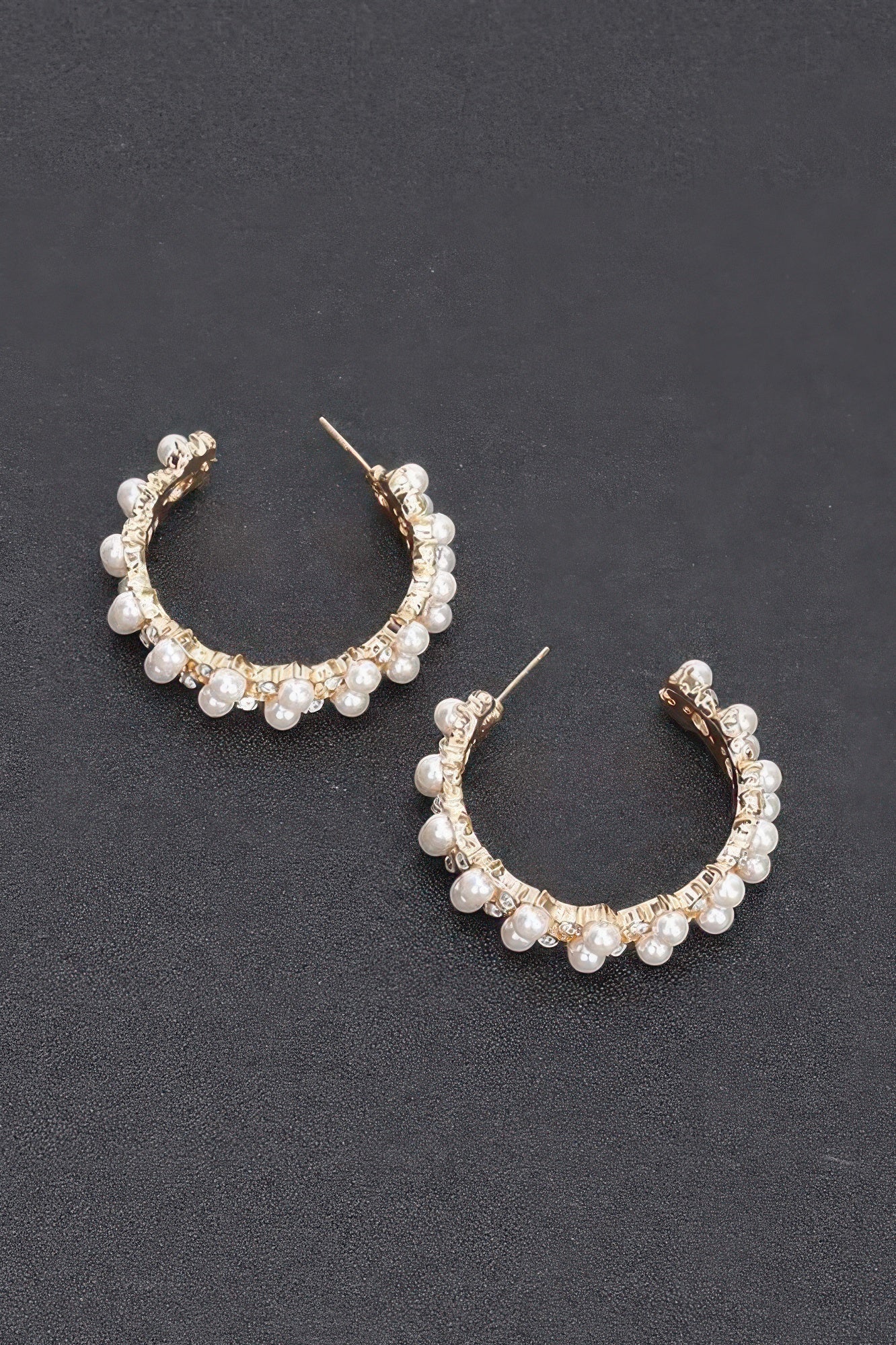 Precious Pearl Gold Hoop Earrings - KAM Family Botanics