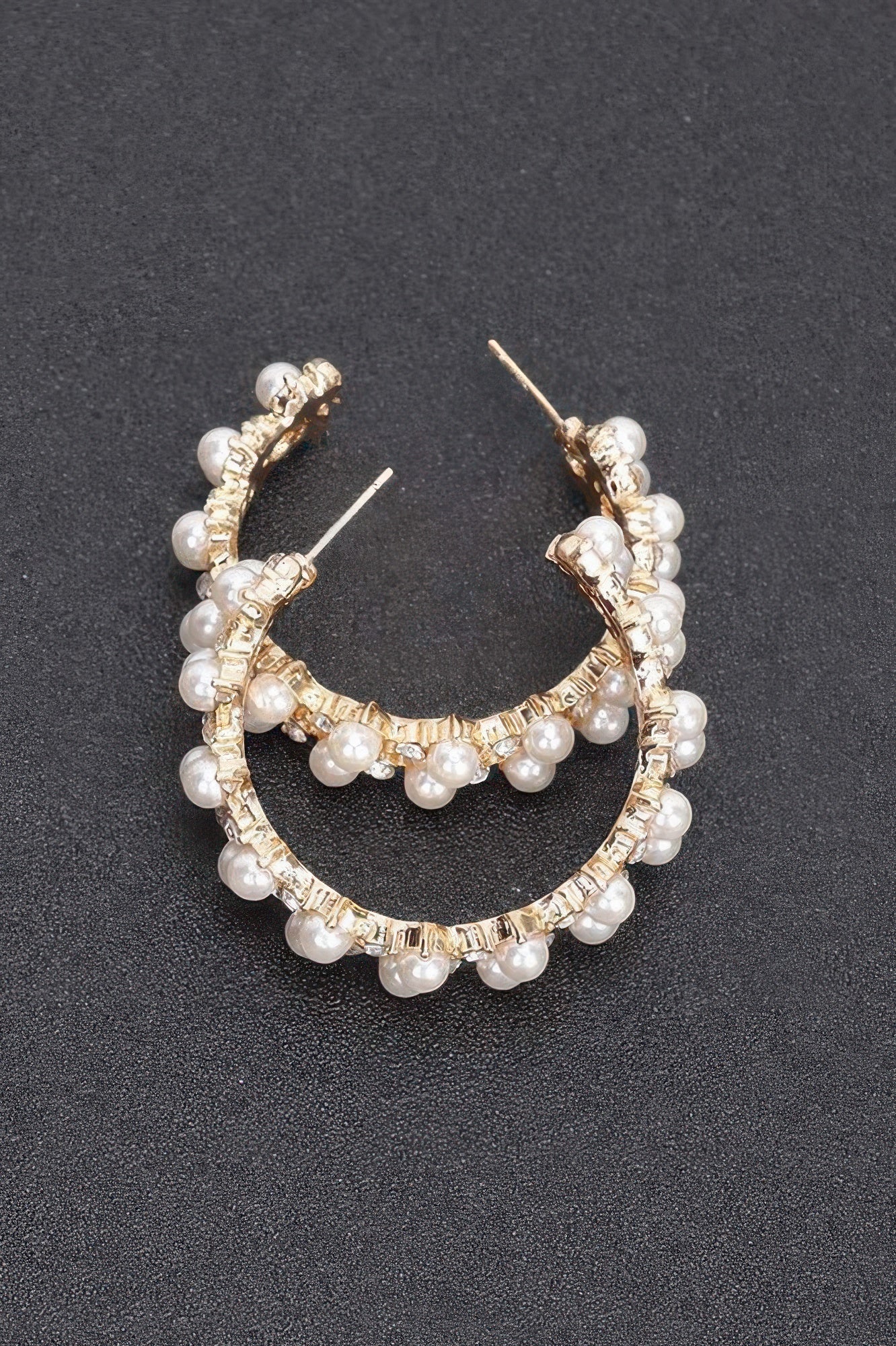 Precious Pearl Gold Hoop Earrings - KAM Family Botanics