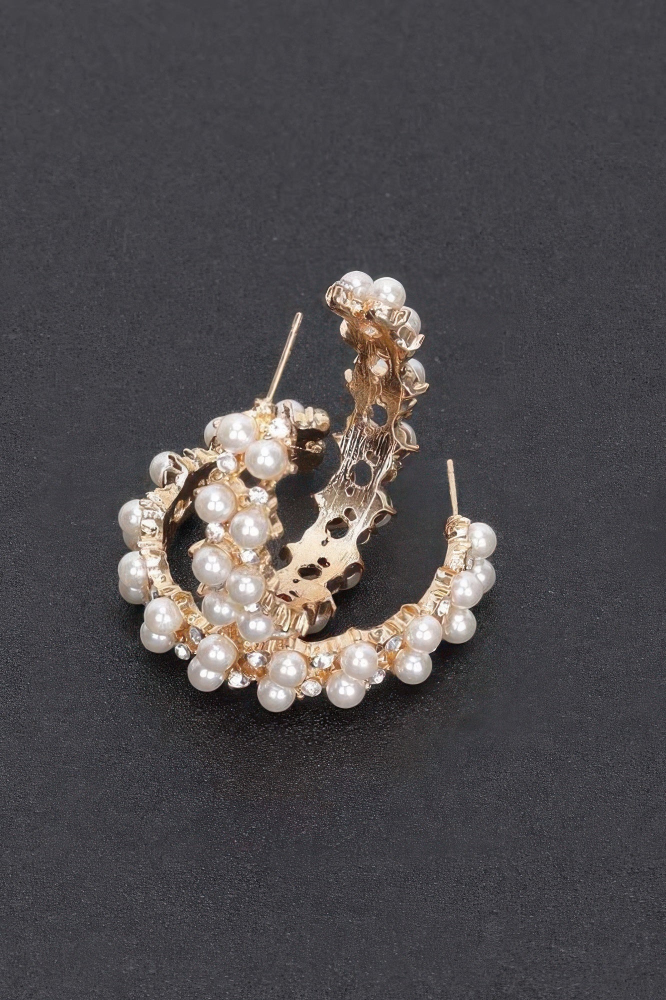 Precious Pearl Gold Hoop Earrings - KAM Family Botanics