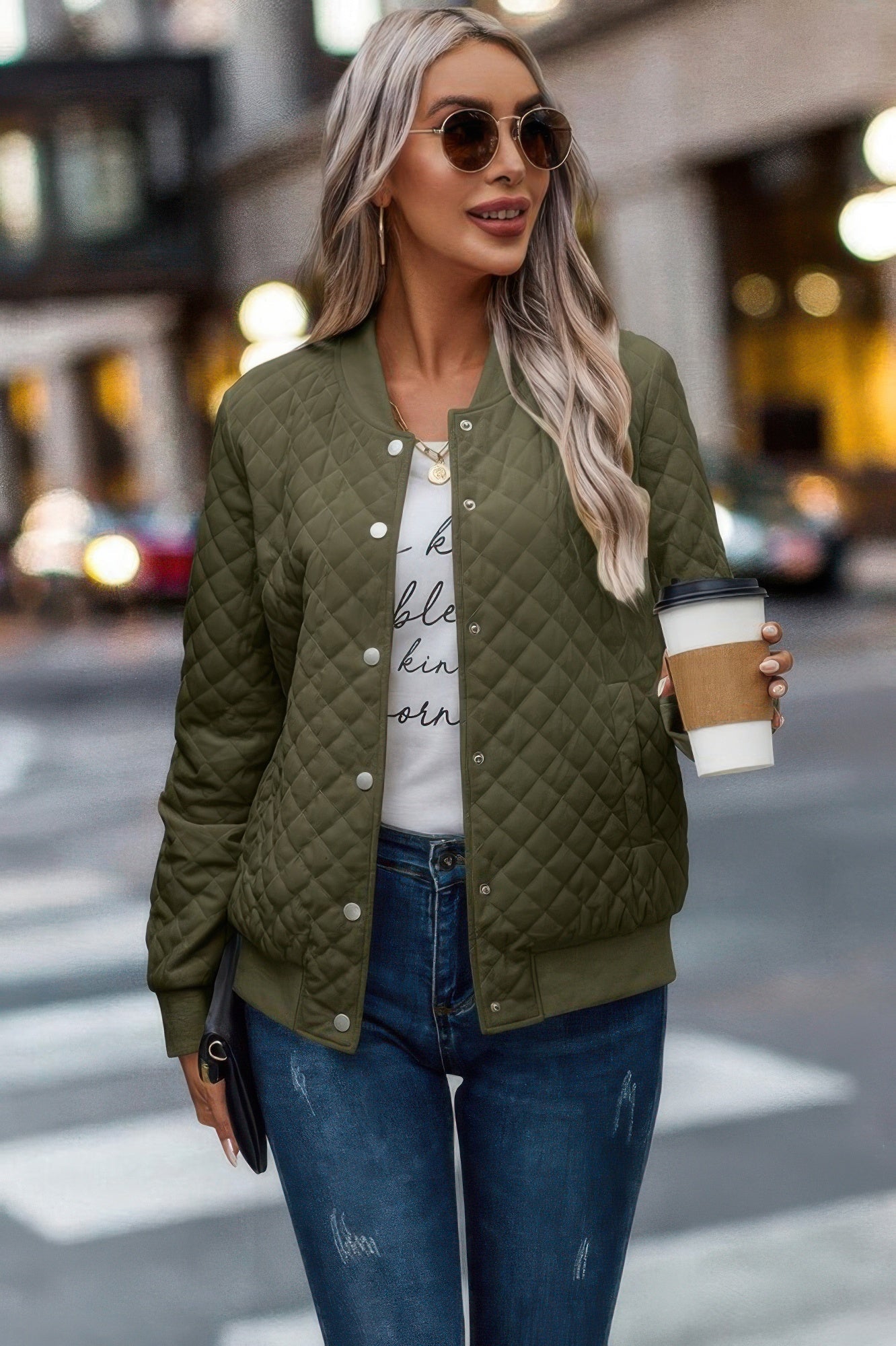 Quiet Simplicity Stitch Bomber Jacket - KAM Family Botanics