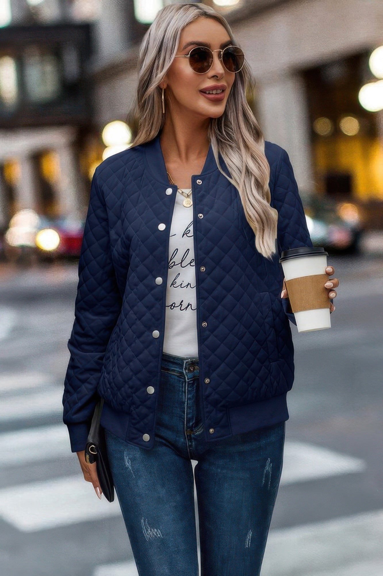 Quiet Simplicity Stitch Bomber Jacket - KAM Family Botanics