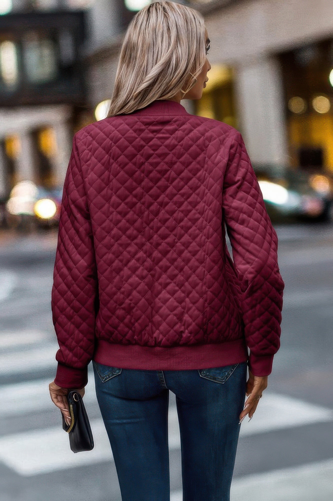 Quiet Simplicity Stitch Bomber Jacket - KAM Family Botanics