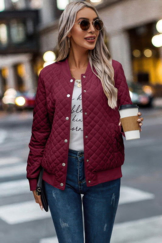 Quiet Simplicity Stitch Bomber Jacket - KAM Family Botanics