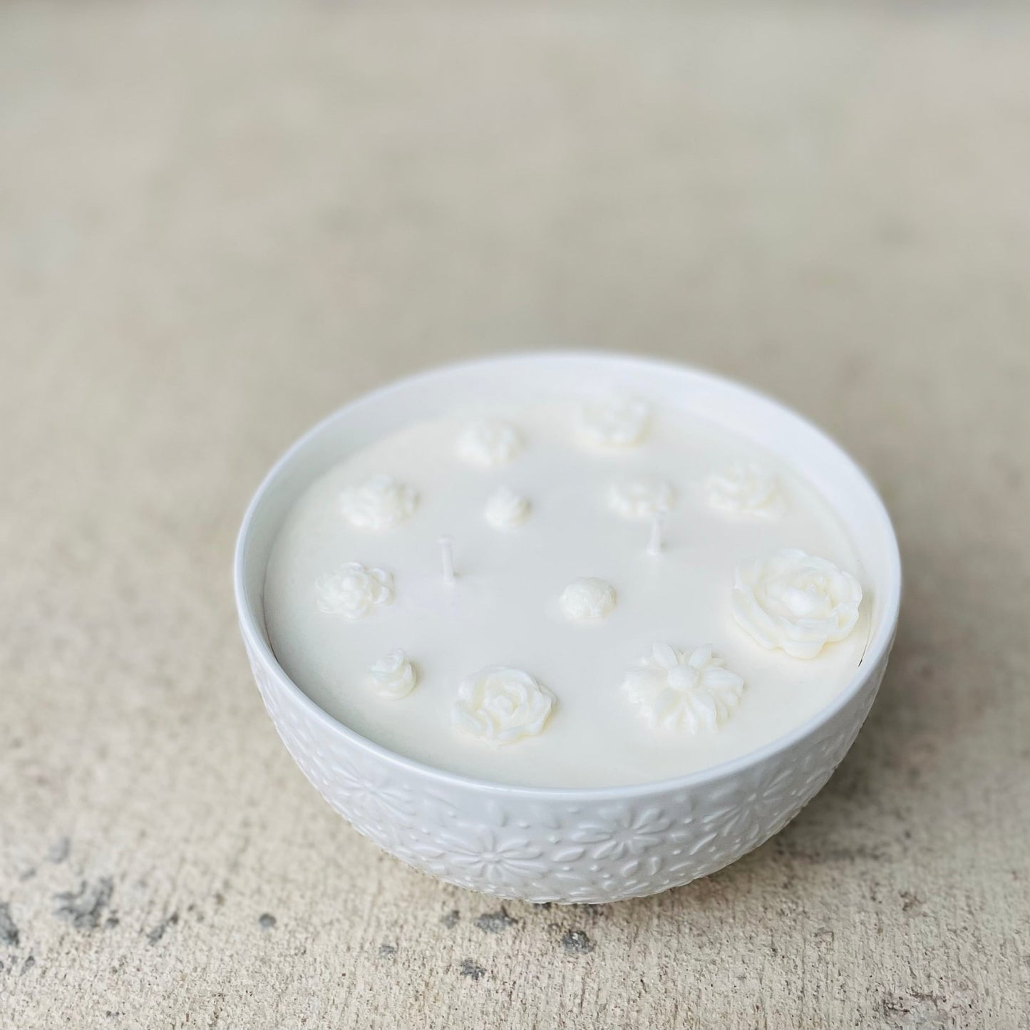 Reset Floral Embossed Soy Candle - KAM Family Botanics