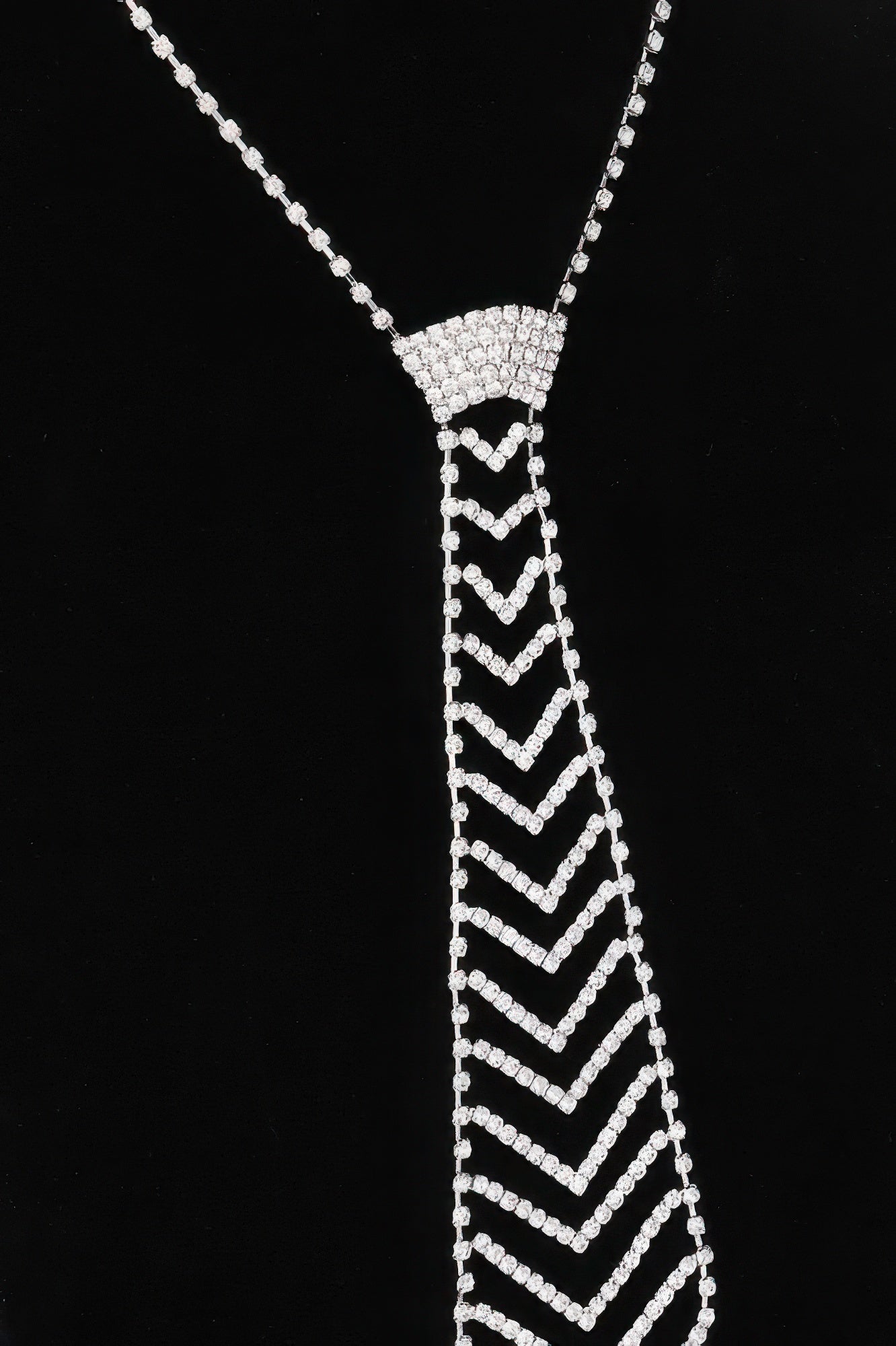 Rhinestone Necktie Necklace - KAM Family Botanics