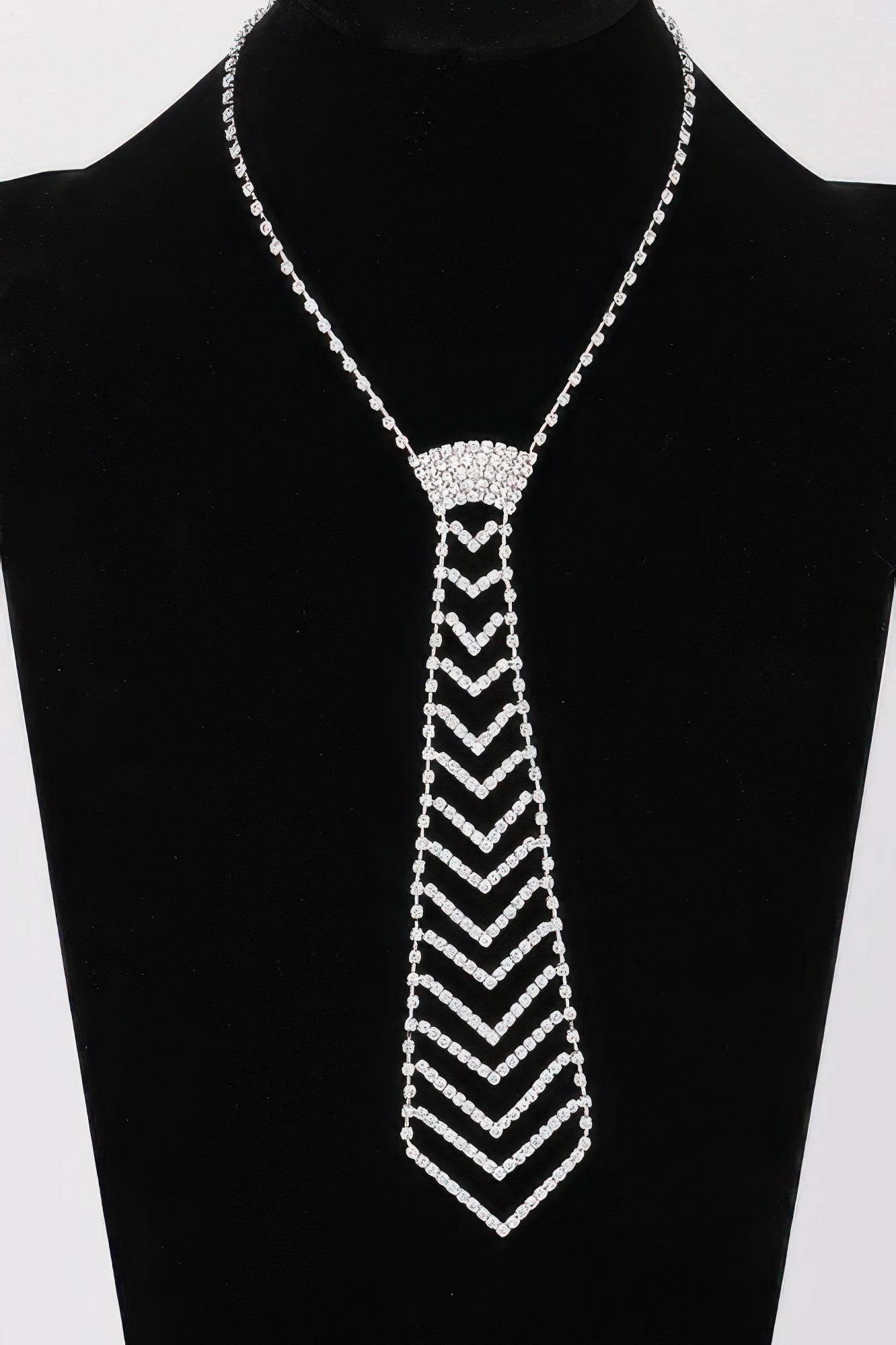 Rhinestone Necktie Necklace - KAM Family Botanics