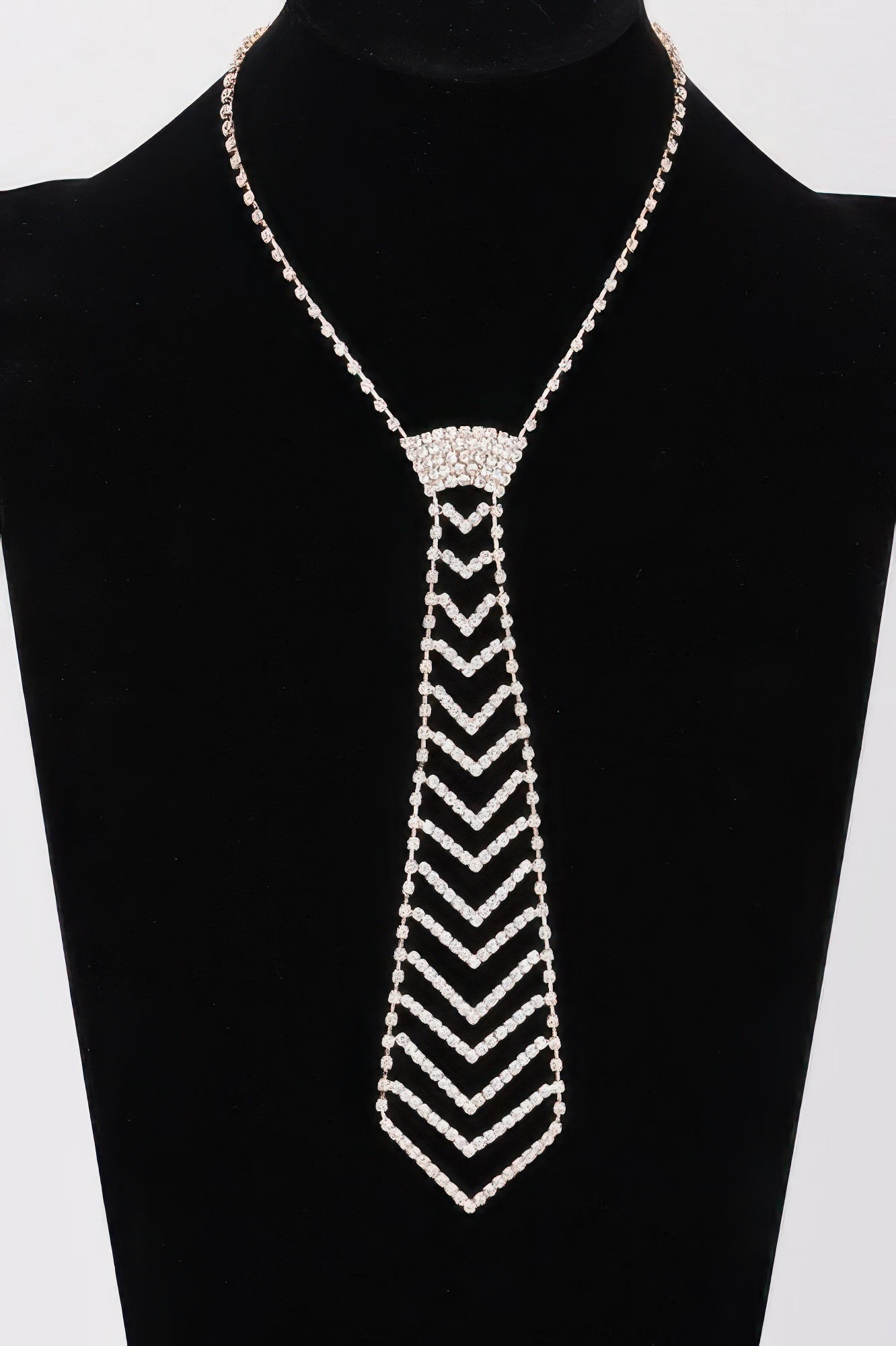 Rhinestone Necktie Necklace - KAM Family Botanics