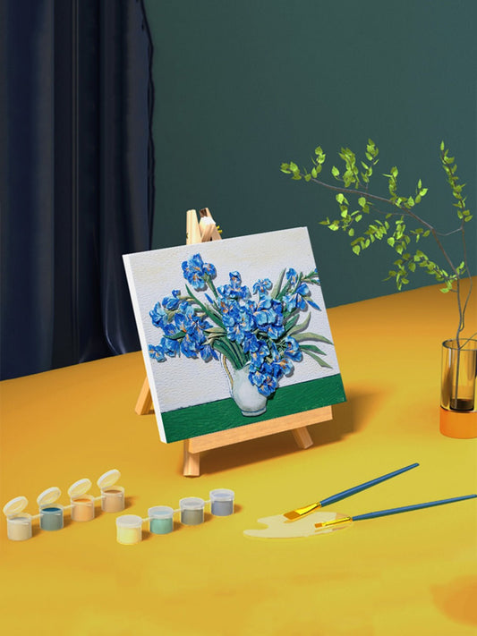 RVan Gogh's Irises DIY 3D Oil Painting Kit - KAM Family Botanics By Kesha
