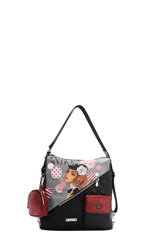 So Nikki Convertible Adjustable Strap Backpack Bag - KAM Family Botanics By Kesha