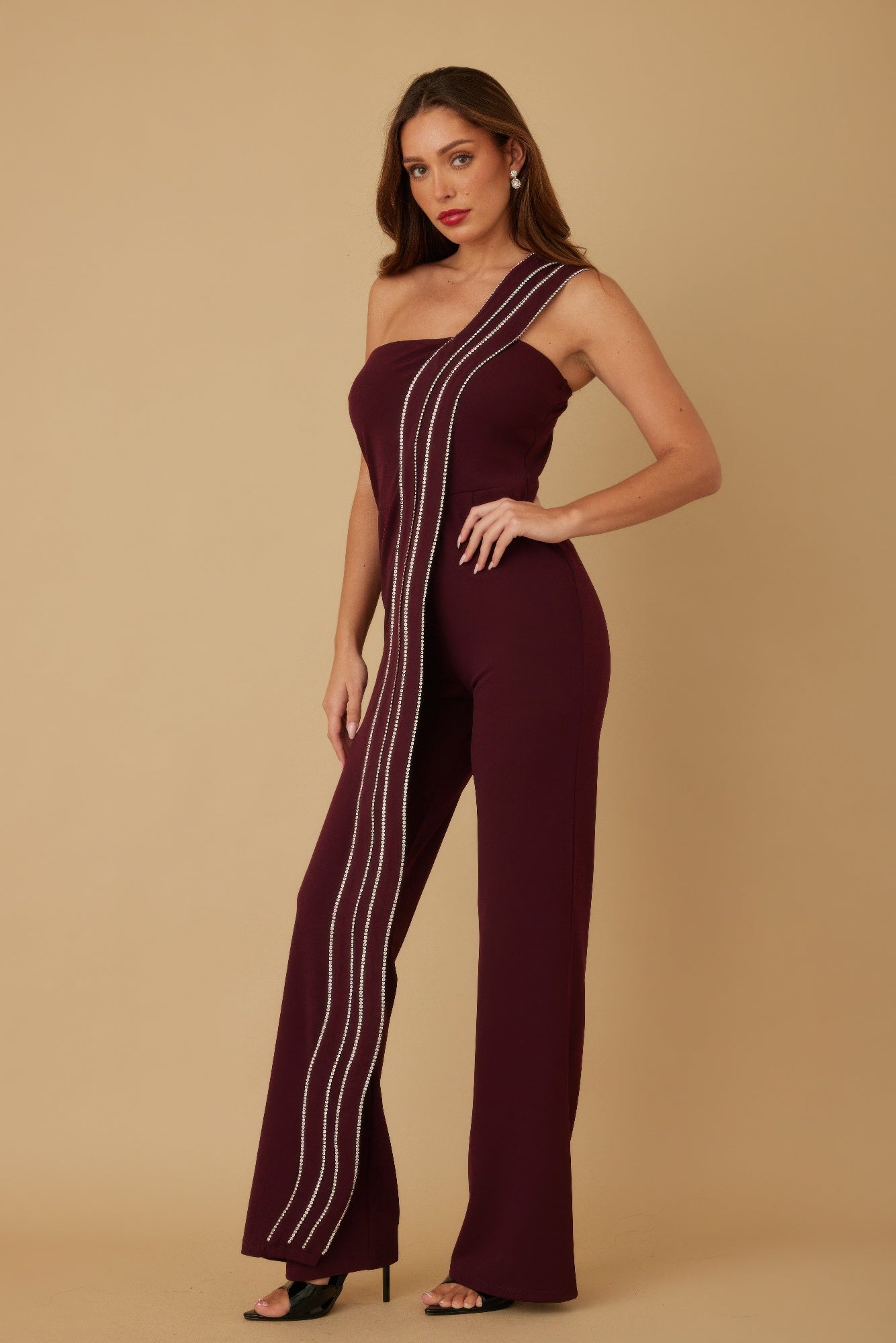You Go Girl Rhinestone Edge Jumpsuit - KAM Family Botanics