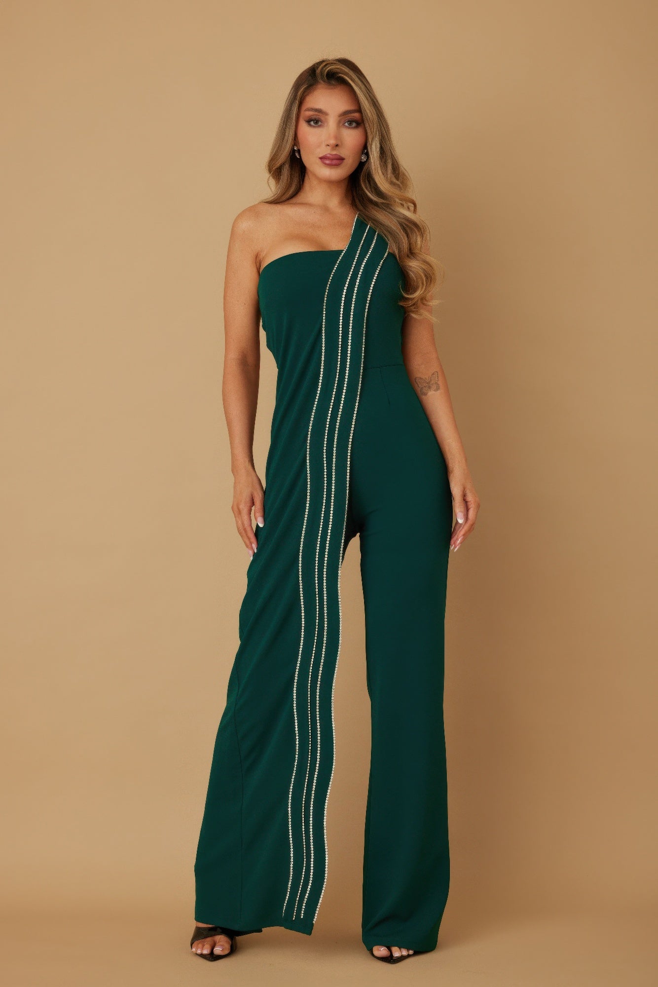 You Go Girl Rhinestone Edge Jumpsuit - KAM Family Botanics