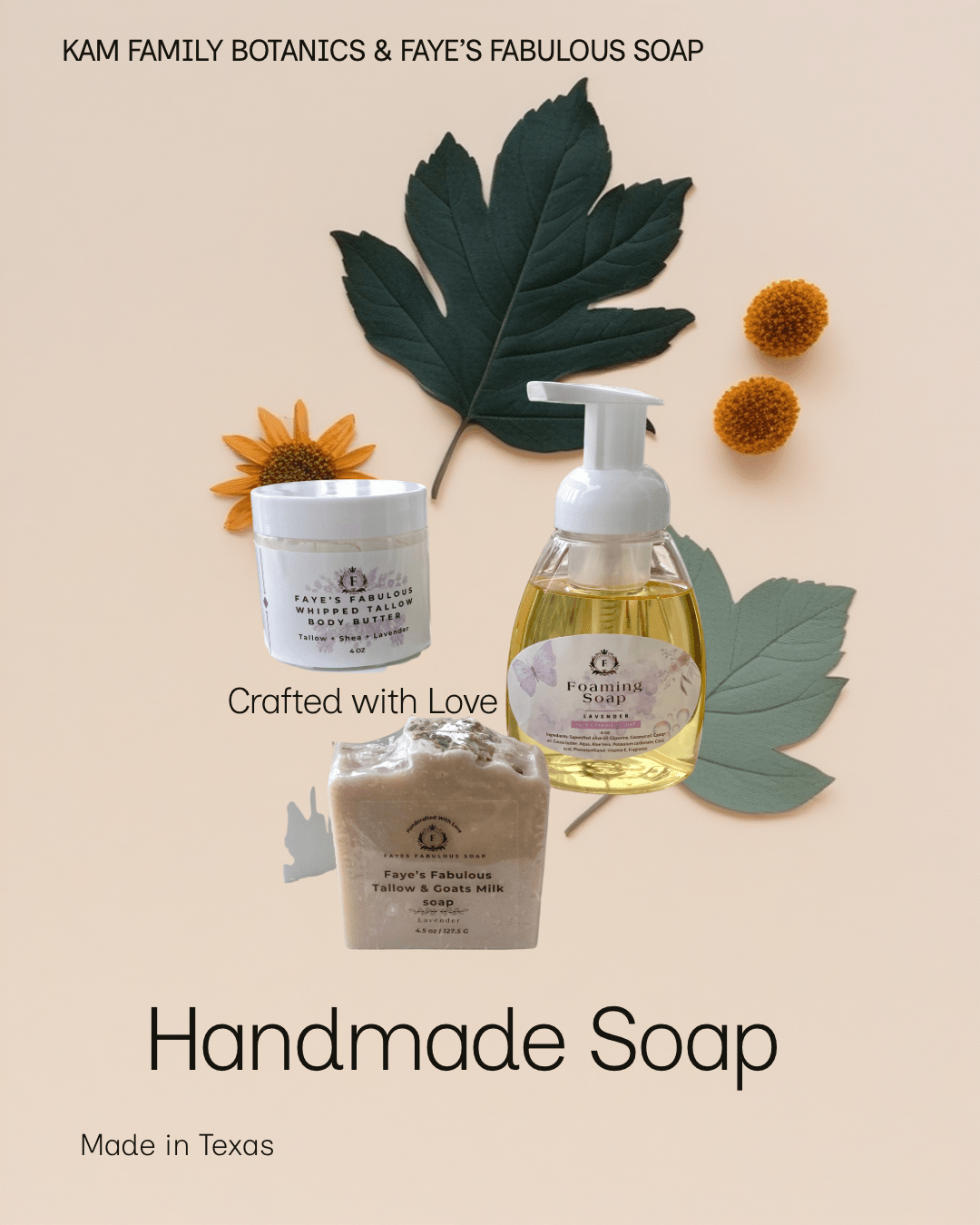 Handcrafted Soaps - KAM Family Botanics