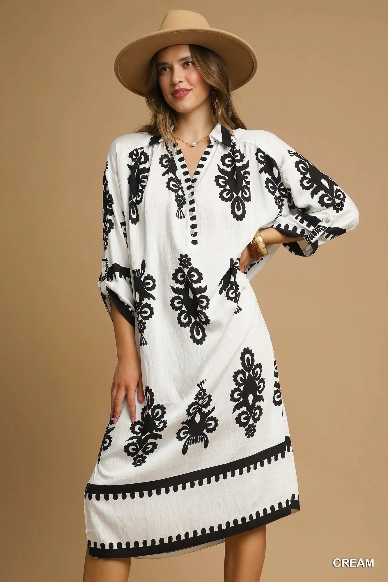 Abstract Print Midi Dress (selling fast!) - KAM Family Botanics