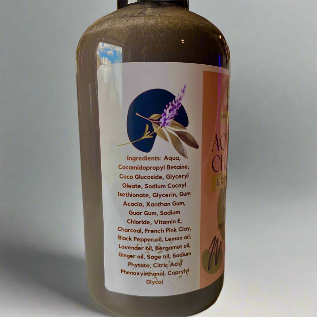 Activated Charcoal & Clay Body Cleanser - KAM Family Botanics By Kesha