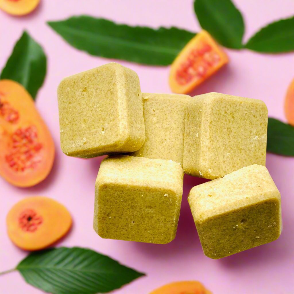 Bamboo & Rice Protein Shampoo Bar - Papaya - KAM Family Botanics By Kesha